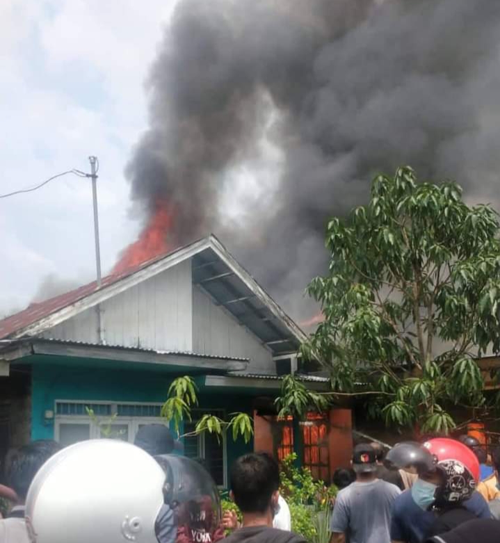 Kondisi di TKP kejadian kebakaran di jalan Andalas Kuala Tungkal