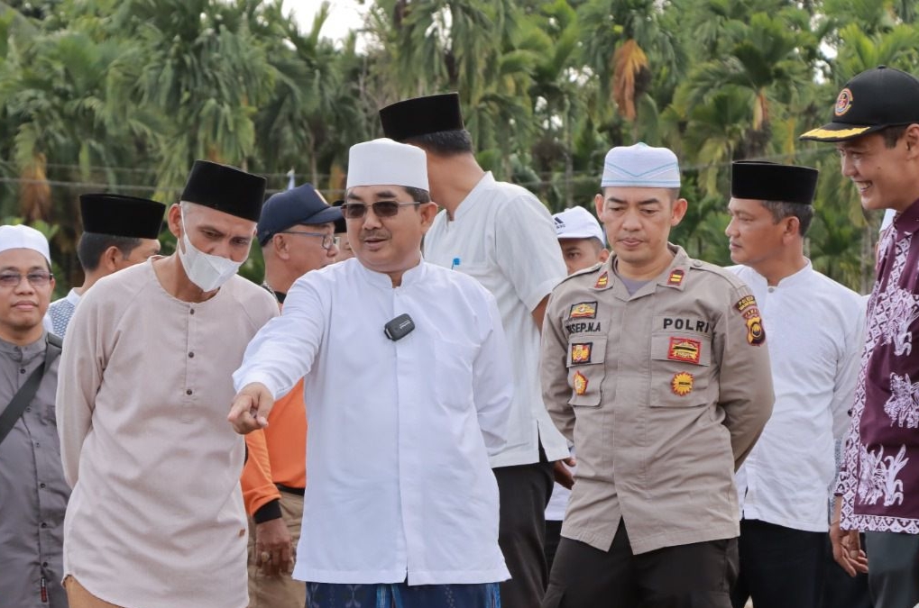 Saat bupati tinjau kembali lokasi MTQ di Suak Labu Kecamatan Kuala Betara Jum'at (18/11/22)