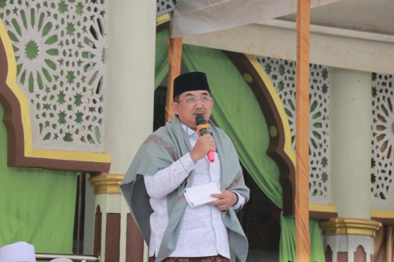 Bupati Tanjab Barat Hadiri Peringatan Isra Mi’raj Masjid Nurul Jami Kelurahan Patunas Minggu (28/01/24)