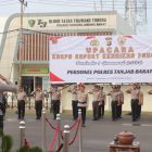 Upacara Kenaikan Pangkat 34 Personel Polres Tanjab Barat Dipimpin langsung Kapolres Tanjab Barat AKBP Agung Basuki Rabu (31/12/25)