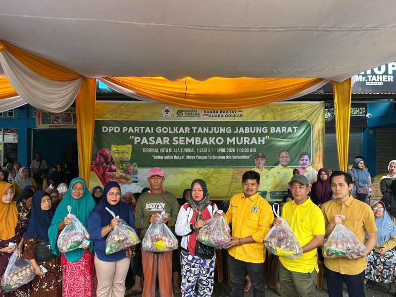 Gelaran Pasar Sembako Murah DPD Partai Golkar Tanjab Barat Sabtu (11/04/26)