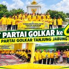 Rangkaian kegiatan HUT Partai Golkar ke-62 yang dilaksanakan oleh DPD Partai Golkar Tanjab Barat Selasa (20/10/26)
